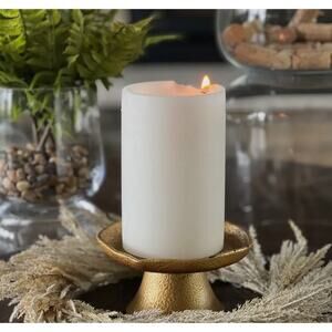 Spiral Light Candle Vanilla Tobacco 4x4 Round 30hr Burn -Brand New Medium